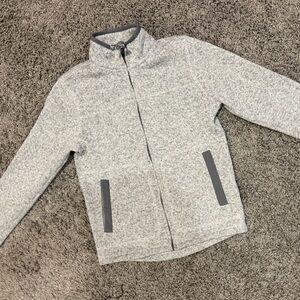 Boys Old Navy Heather Gray Zip-Up Jacket, size Medium (8)